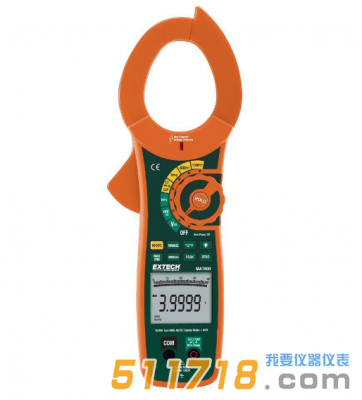 美國EXTECH MA1500 1500A真有效值交流/直流鉗型表+ NCV
