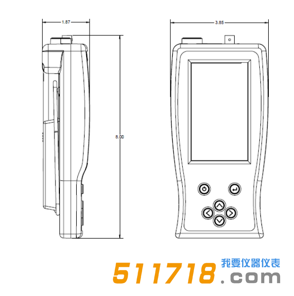 美國BELL(貝爾) 5270 5280霍爾效應便攜式高斯計儀器尺寸.png